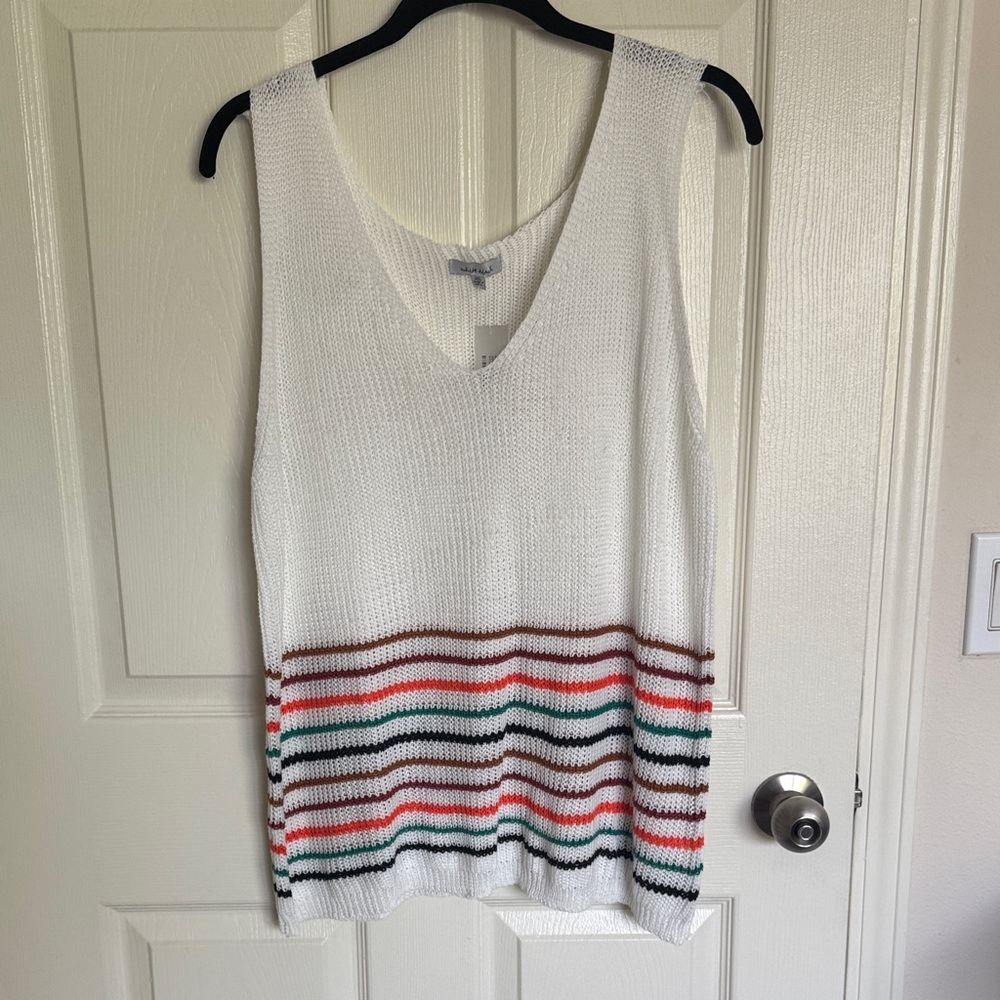 NWT - White Birch Multicolor Striped Tank Top. Size 3X.